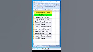 How to Remove Middle Name in MS Excel🔥#short #viral #excel #computer #trick