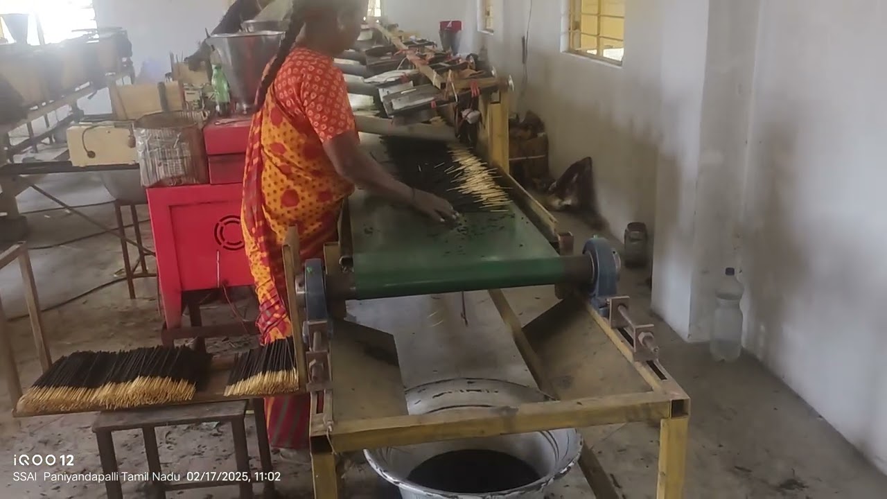 Agarbathi making with Conveyor  method