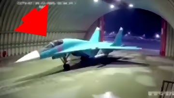 Su-34 Eject Inside Hanger!