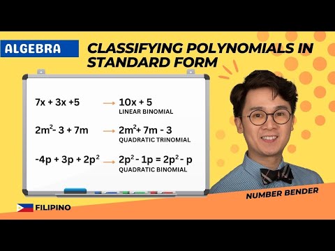 Paano Mag Classify ng Polynomials Gamit ang Standard Form Nito | ALGEBRA| PAANO?