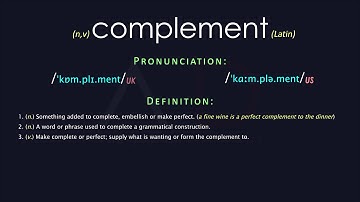 Complement Meaning And Pronunciation | Audio Dictionary