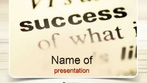 Definition of Success PowerPoint Template