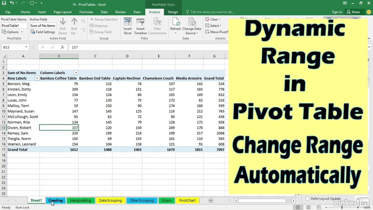 Excel Chart Automatically Update Range