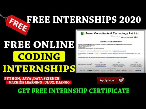 Free Online Internship 2020 | Best Online Coding Internships | AI ,ML,Python , Java Free Internships