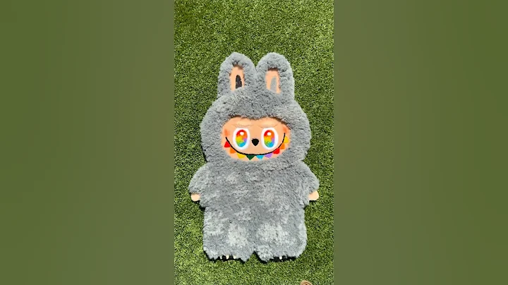 Making a secret Labubu rug ASMR 😌🌈🖤 #labubu thumbnail