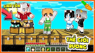 Kamui Thử Thách Sinh Tồn Thế Giới Phẳng Chỉ Có RƯƠNG Trong Minecraft