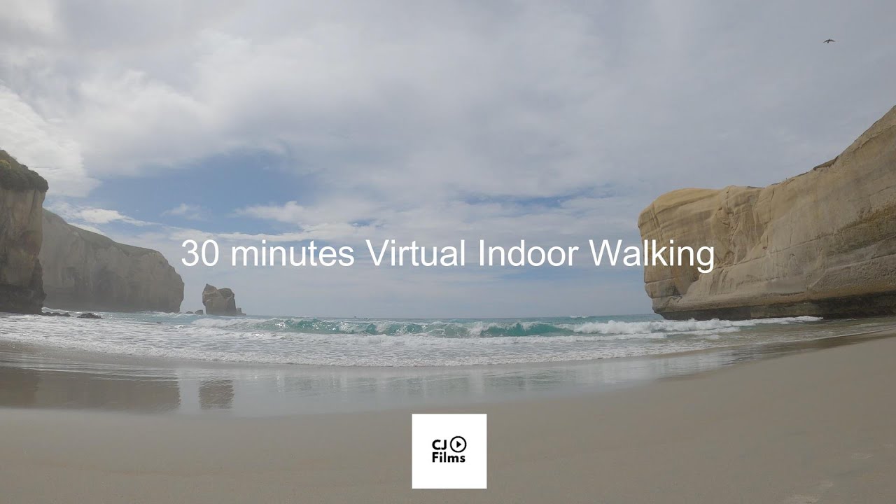 4K UHD Virtual Indoor Walking 5 Tunnel Beach Track Dunedin