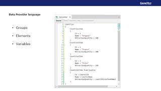 Data Providers. Language and Some Examples