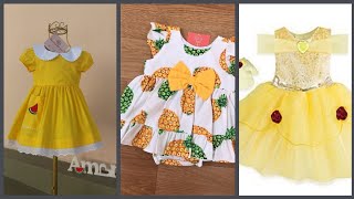 Babygirl Boutique Style Yellow Frocks Designsyellow Frocks Designsmango Colour Babygirl Frocks