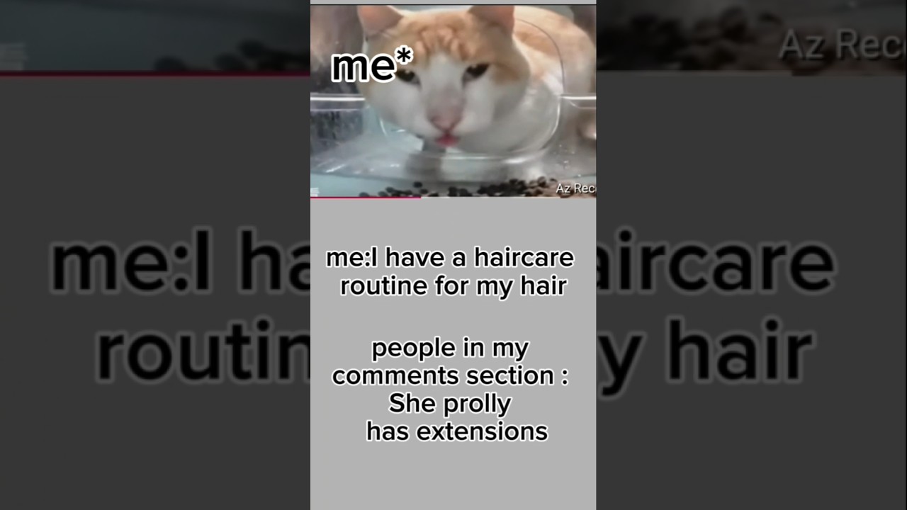 like if yall want my haircare routine just tell m