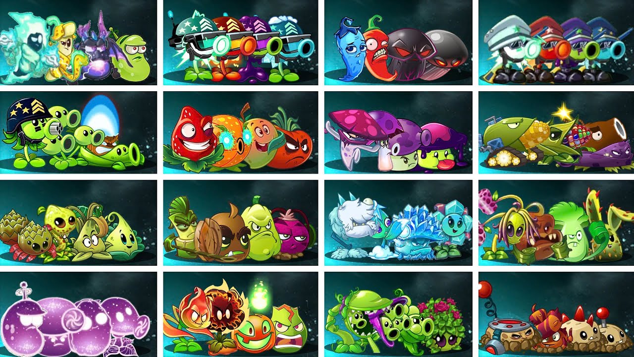 Random 16 Team Plants Vs 4 Team Zombies - Who Will Win? - Pvz 2 Battlez
