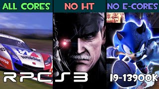 [RPCS3-v0.0.30] All Cores VS No HT VS No E-Cores | i9-13900K