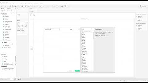 Tableau Dimension and Measure Parameters