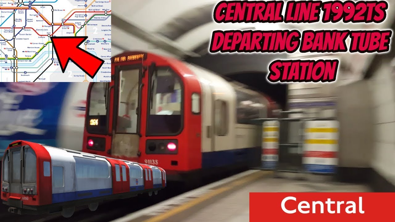 Central Line 1992TS departing Bank