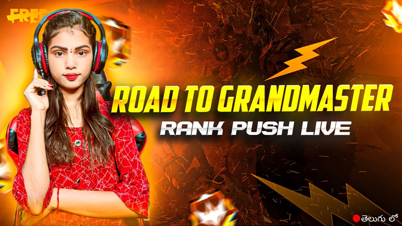 Grand master rank push with teamcodes - free fire live in telugu ...