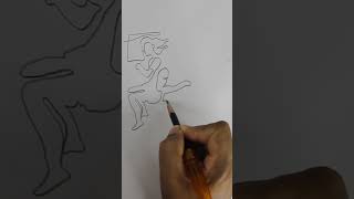 How to Draw a Sleeping Pose in Single Line ,,😃😌🛌#drawing #art #arttutorial #easydrawing