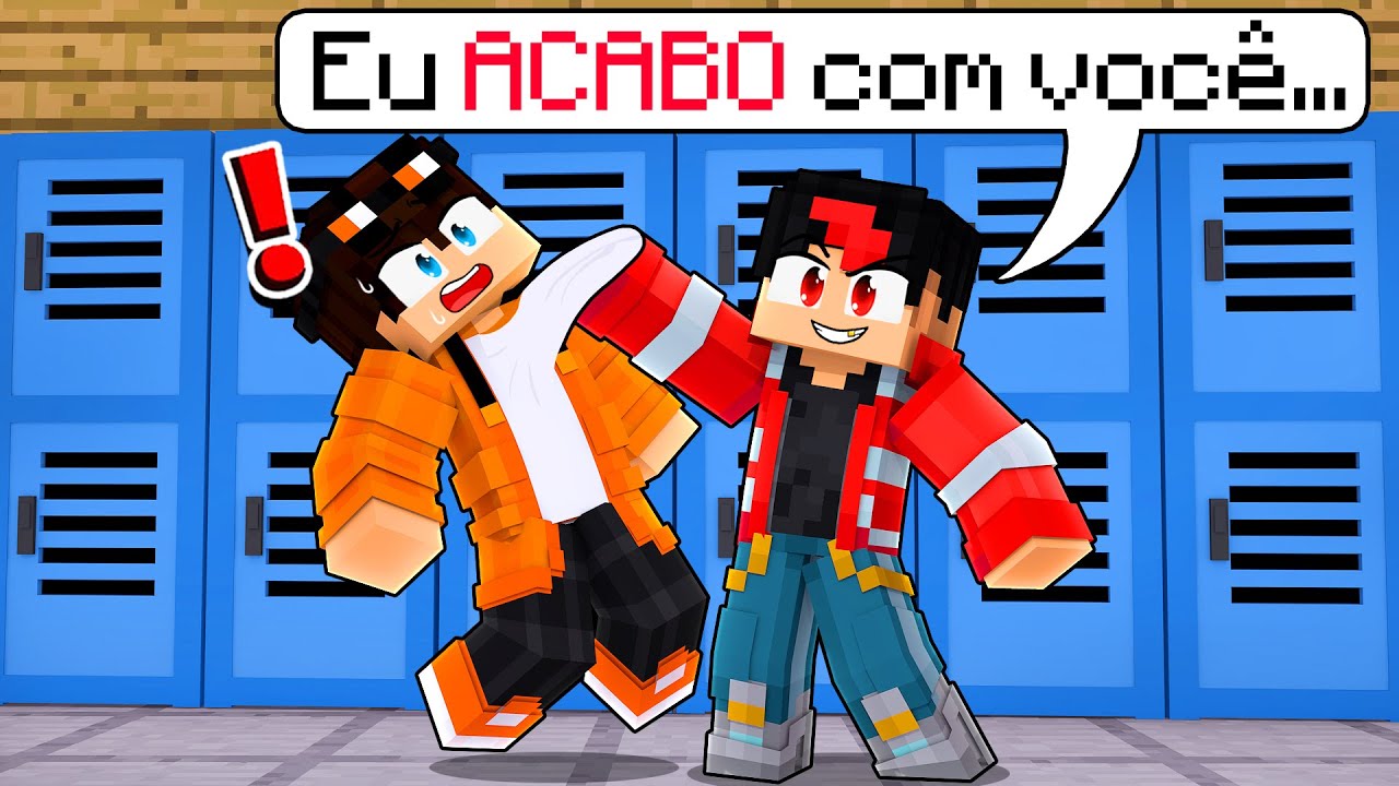 Virei o GAROTO MALVADO da ESCOLA no Minecraft