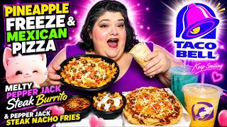 Pepper Jack Steak Nacho Fries and Melty Burrito at Taco Bell Mukbang Eating Show screenshot 3