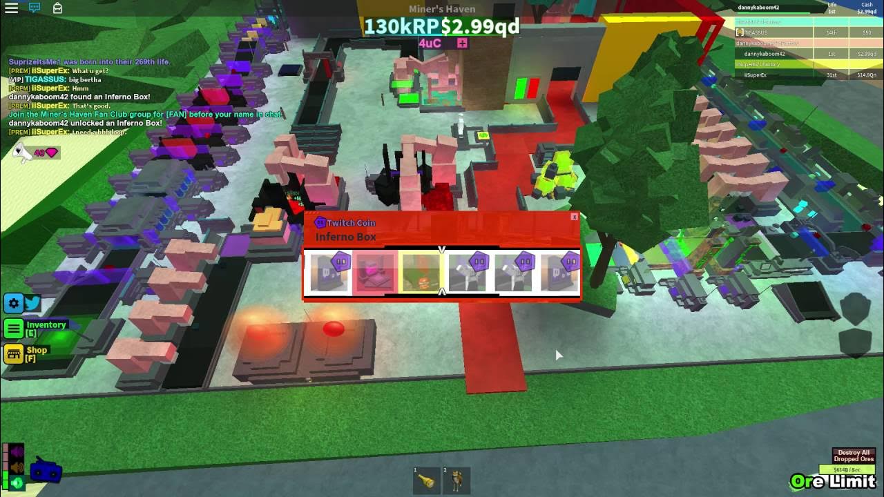 Getting a twitch upgrader miners haven youtube