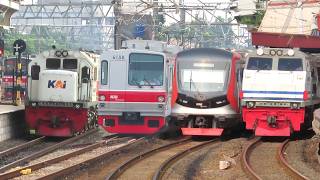 Ramainya Kereta Api Di Jakarta Edisi Awal Juni 2026  Ada Kereta Elit Lokomotif Wnb Wumbo Krl Inka