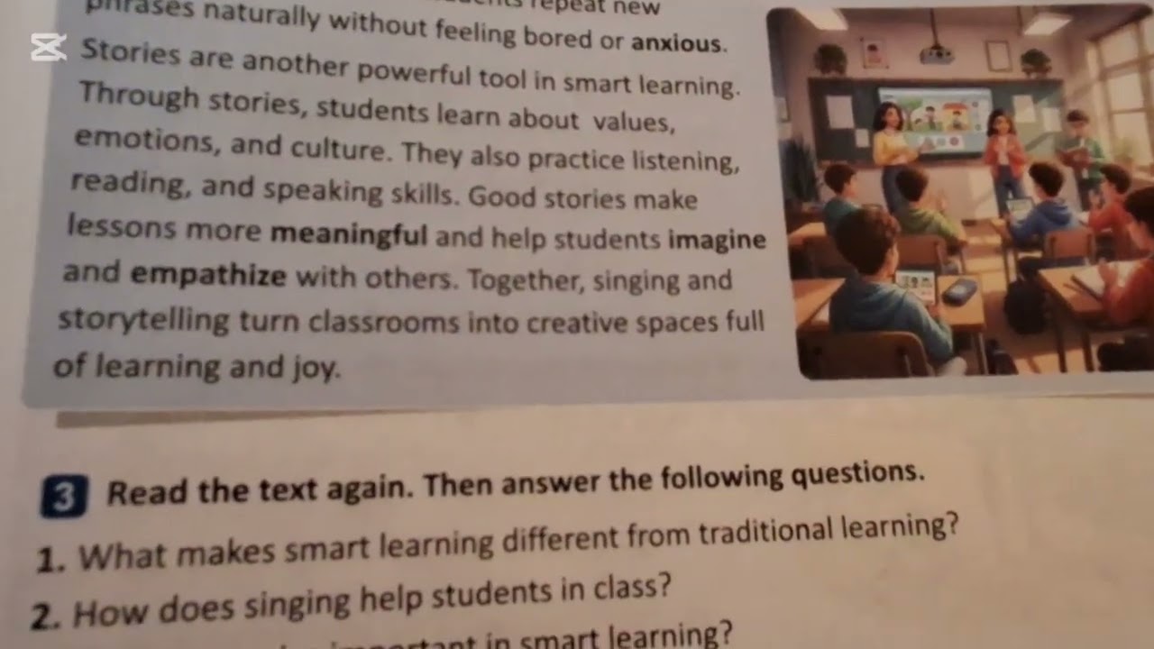 حصة لغة انجليزية ٢٣ فبراير- Unit 8 lesson 3Singing, Stories,and Smart Learning - أ/اعتماد عبد المعز👏