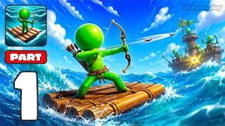 Ocean War: Raft Survival 3D - Army Commander Soldier Navy Gameplay Walkthrough Part 1 (iOS, Android) screenshot 3