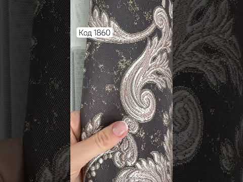 Роскошные классические плотные серые графитовые шторы портьеры с коронами с золотом в зал, спальню, гостиную, видео 1