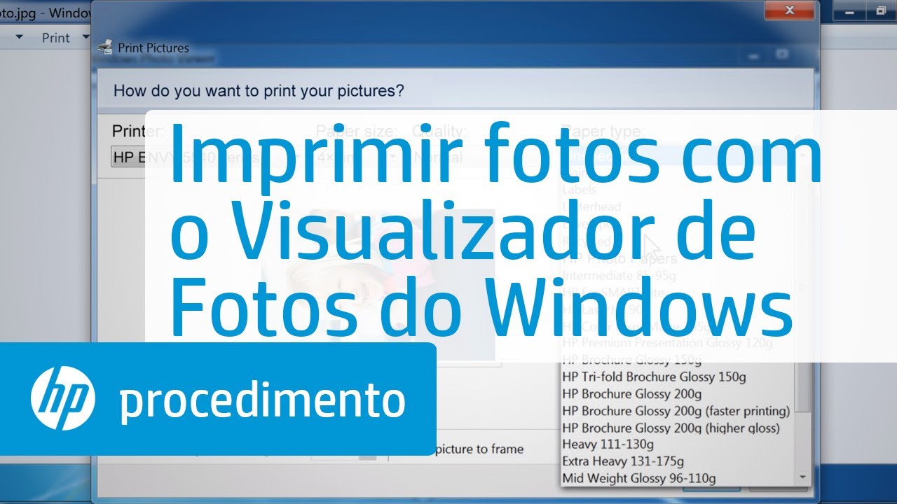 Imprimir fotos com o Visualizador de Fotos do Windows