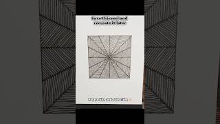 Hypnotic Radial Line Art ✨ | Satisfying Geometric Zentangle Pattern 🖊️ #shorts