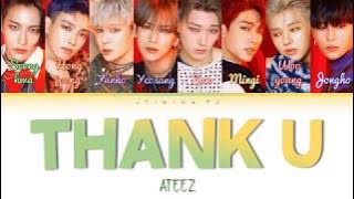 ATEEZ (에이티즈) - 'Thank U (친구)' Lyrics (Color Coded_Han_Rom_Eng)
