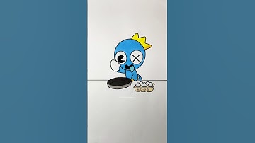 If Rainbow Friends Blue will cook breakfast...Funny Stop Motion Animation #shorts #youtubeshorts