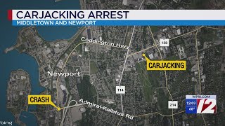 Man arrested for alleged armed carjacking in Middletown, Newport