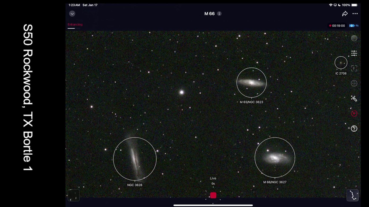 Winter Imaging of the Leo Triplet — Seestar S50 | Rockwood, TX | January 17, 2026