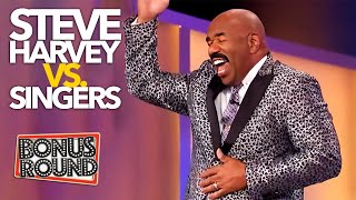 Steve Harvey Vs Singing Contestants On Family Feud