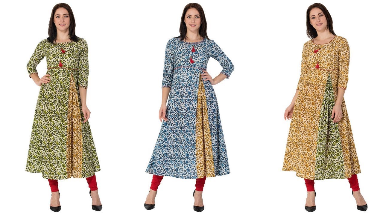 Gulmohar Jaipur Cotton A - Line Kurti 