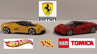 Ferrari LaFerrari Tomica vs. Hot Wheels