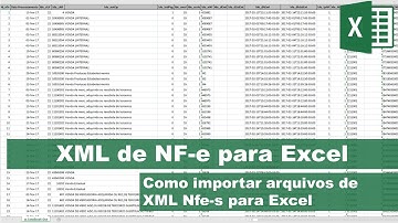 Importação de XML NFe para Excel