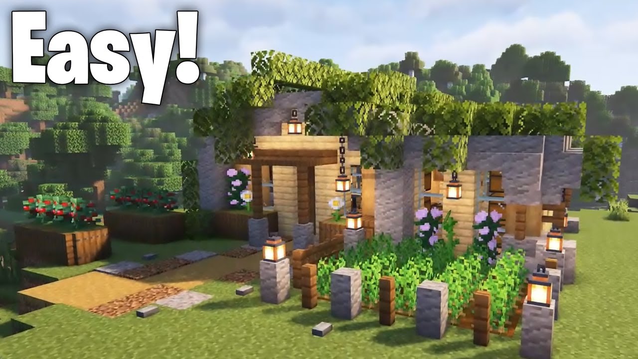 STARTER HOUSE in Minecraft [Tutorial]