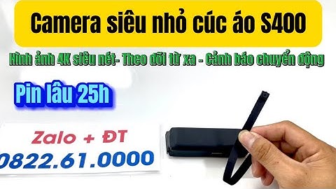 Camera siêu nhỏ cúc áo S400 - camera mini không dây ngụy trang cúc áo mẫu mới nhất 2025 , Full 4K