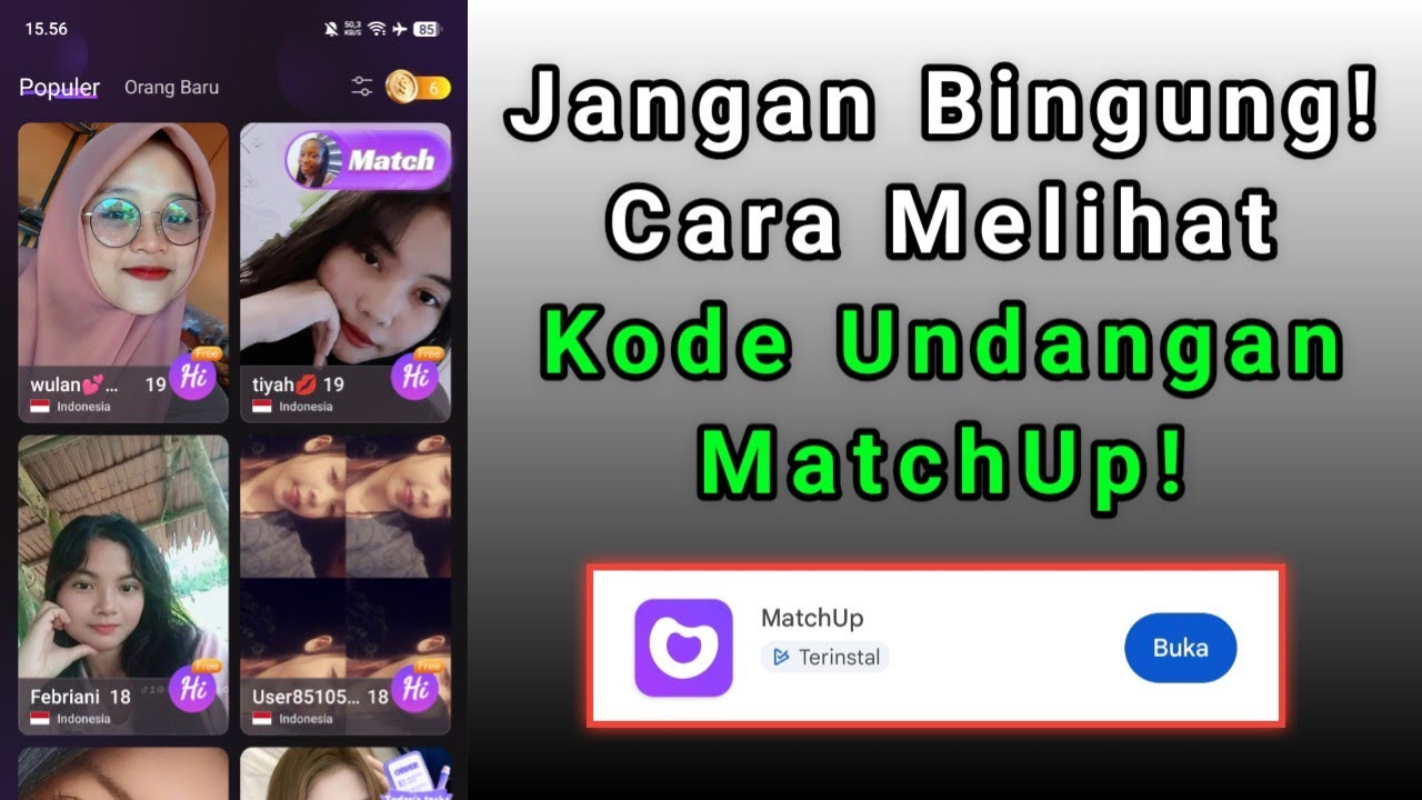 Cara Melihat Kode Undangan MatchUp ~ Cara Mendapatkan Kode Undangan MatchUp