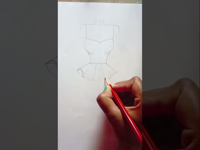 Easy Dress Drawing ll Pencil Drawing ll Drawing Tutorial