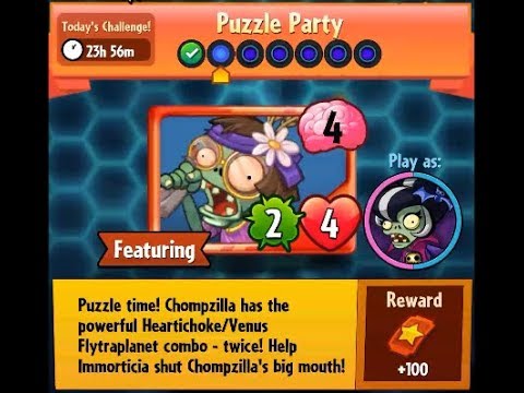 plants vs zombies heroes puzzle party july 19