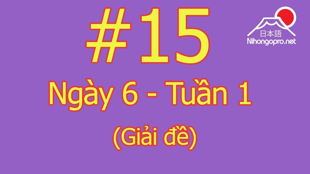 Đọc hiểu N3 - Ngày 6 - Tuần 1 - Somatome (Giải đề)