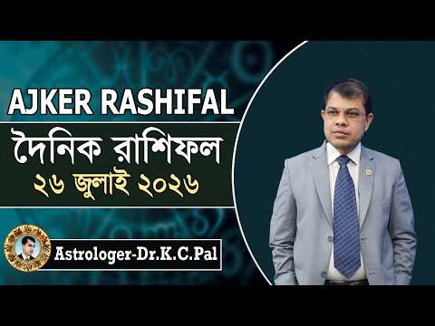 দৈনিক রাশিফল | Daily Rashifal 26 July 2026। দিনটি কেমন যাবে ।আজকের রাশিফল। Astrologer-K.C.Pal