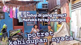 keliling pemukiman warga yang hidup di gang  sempit❗kehidupan nyata #walking
