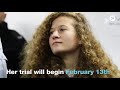 Dozens marked Ahed Tamimi's birthday outside the prison where she is held