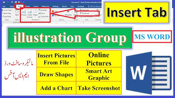 Illustration Group in Insert Tab | MS Word Video Tutorials in Urdu