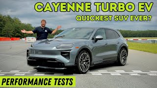This Can't Be Real! Porsche Cayenne Turbo Electric Performance Benchmark - 0-60, 1/4mi, Panic Stops