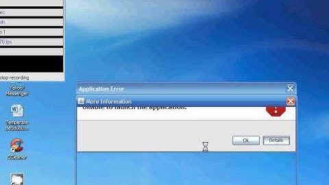 unable to launch application error