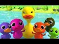 năm con vịt nhỏ | vần mẫu giáo bé | Five Little Ducks | Preschool Songs And Rhymes | Baby Poems